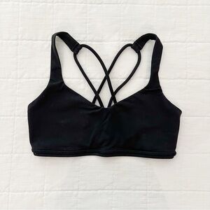 LULULEMON Women's Black Strappy Sports Bra Size 2
